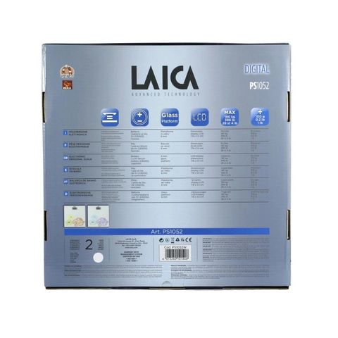 Cân Sức Khỏe Điện Tử Laica PS1052 - Mặt Kính Chịu Lực, Tối Đa 180kg, Hiển Thị LCD, Hỗ Trợ Theo Dõi Cân Nặng Hàng Ngày