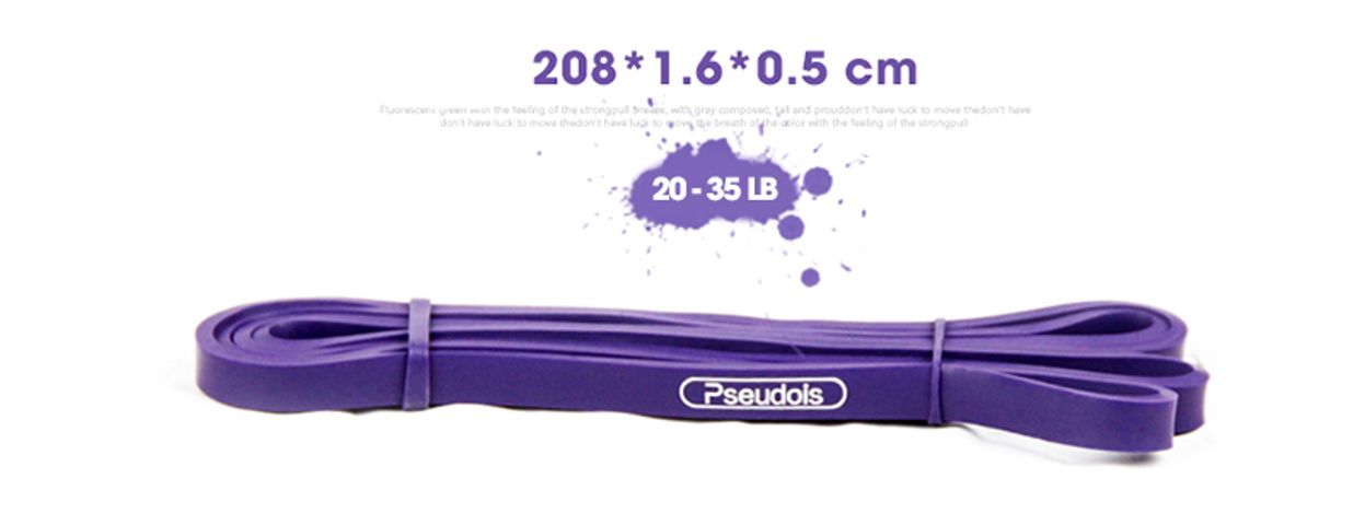 Dây Đàn Hồi Tập Thể Lực Pseudois 20-35LB - Dụng Cụ Tập Gym Cao Cấp, Chịu Lực 20-35LB, Màu Tím, Thể Thao Tại Nhà