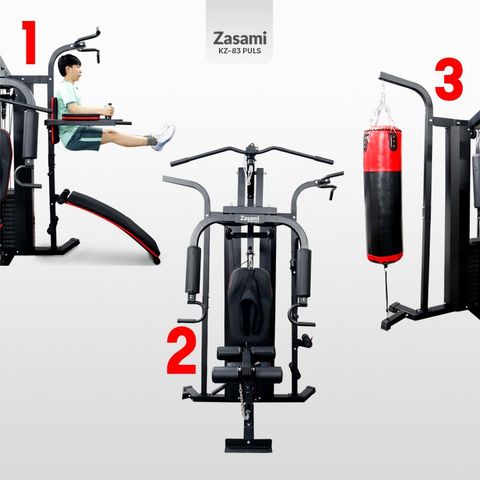 Giàn Tạ Đa Năng 3 Vị Trí Zasami KZ-83 - Thiết Bị Tập Gym Đẩy Ngực, Ép Ngực, Gập Bụng - Tăng Cường Sức Khỏe Tại Nhà