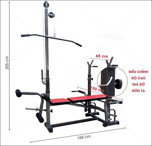 Giàn Tạ Đa Năng Xuki 2017 - Thiết Bị Tập Gym Tại Nhà, Chất Liệu Thép Bền, Chưa Bao Gồm Đòn Và Tạ, Tiện Lợi Cho Người Dùng