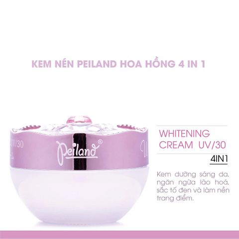 Kem Nén Peiland Hoa Hồng 4in1 Whitening Cream UV/30 - Kem Dưỡng Trắng Da, Chống Nắng, Làm Nền Trang Điểm Từ Thiên Nhiên