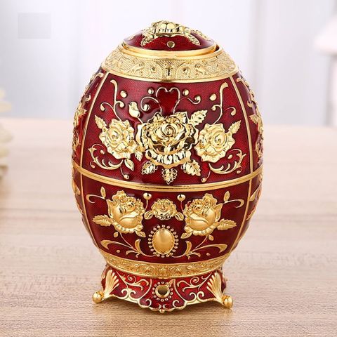 Lọ Đựng Tăm Hoàng Kim Hình Quả Trứng - Thiết Kế Tân Cổ Điển Sang Trọng - Trang Trí Bàn Ăn Hiện Đại