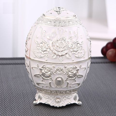 Lọ Đựng Tăm Hoàng Kim Hình Quả Trứng - Thiết Kế Tân Cổ Điển Sang Trọng - Trang Trí Bàn Ăn Hiện Đại