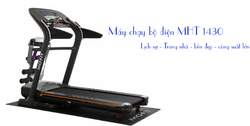 Máy Chạy Bộ Điện Đa Năng Mofit MHT-1430M - Bảng Điều Khiển LCD 7 Inch, Động Cơ 3.0HP, Chức Năng Tập Đa Dạng, Giảm Cân Hiệu Quả
