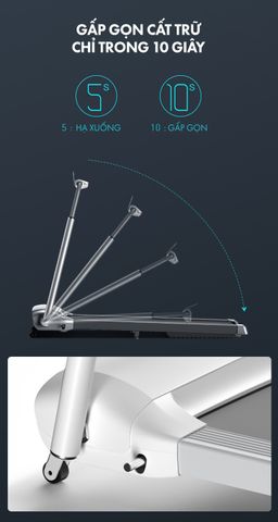 Máy Chạy Bộ Điện Tempo TS1 - Nâng Cao Sức Khỏe Tại Nhà, Thiết Kế Gọn Nhẹ, Tốc Độ 1-12 km/h, Thích Hợp Cho Mọi Không Gian Tập Luyện