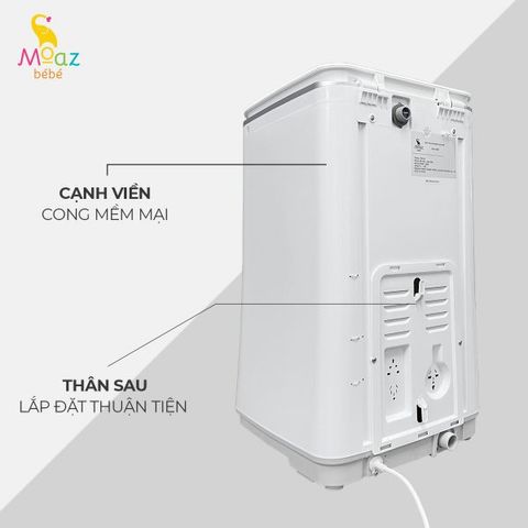 Máy Giặt Mini Moaz BéBé MB-036 - Thiết Kế Hiện Đại, Tiết Kiệm Diện Tích, Giặt Nóng, Lồng 3kg - Phù Hợp Gia Đình Nhỏ