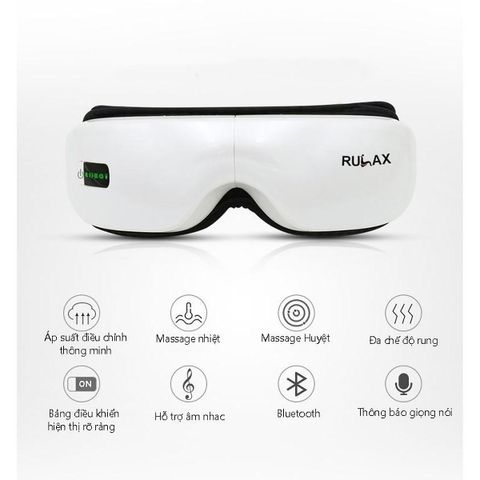 Máy Massage Mắt Thông Minh Rulax Tích Hợp Bluetooth Nghe Nhạc - 5 Chế Độ Massage Cải Thiện Mỏi Mắt và Quầng Thâm
