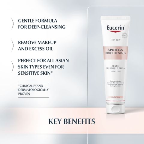 Sữa Rửa Mặt Eucerin White Therapy 150ml - Giúp Trắng Da, Mờ Thâm, An Toàn Cho Da Nhạy Cảm, Chăm Sóc Da Hiệu Quả