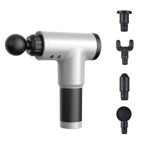 Súng Massage Fascial Gun Cy-801 - Thiết Bị Massage Cầm Tay 4 Đầu Thay Thế - Giảm Đau Nhức Cơ, Thư Giãn An Toàn Cho Nam Nữ