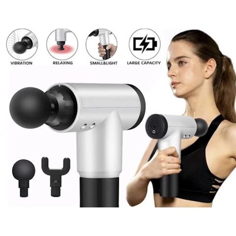 Súng Massage Fascial Gun Cy-801 - Thiết Bị Massage Cầm Tay 4 Đầu Thay Thế - Giảm Đau Nhức Cơ, Thư Giãn An Toàn Cho Nam Nữ
