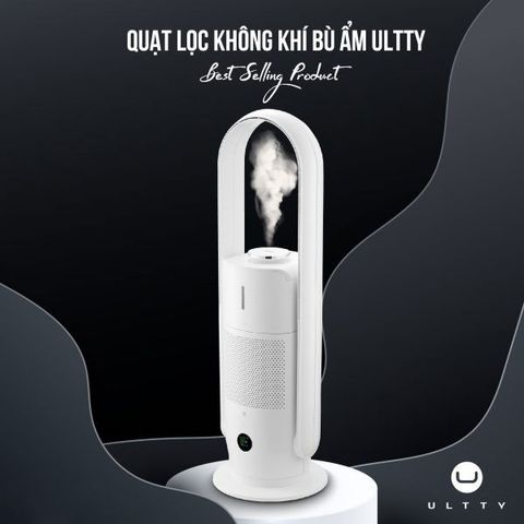 Quạt Lọc Không Khí Khử Khuẩn Phun Sương Ultty SKJ-CR022 - Quạt Tháp Đa Chức Năng Lọc, Khử Khuẩn, Làm Mát 3 Trong 1, Tiện Lợi Cho Gia Đình