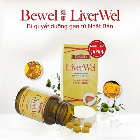Viên Uống Hỗ Trợ Thải Độc Gan Waki Bewel Liverwel - Bổ Gan, Thanh Lọc Độc Tố, 45 Viên Của Waki Pharmaceutical