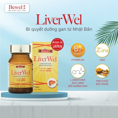Viên Uống Hỗ Trợ Thải Độc Gan Waki Bewel Liverwel - Bổ Gan, Thanh Lọc Độc Tố, 45 Viên Của Waki Pharmaceutical