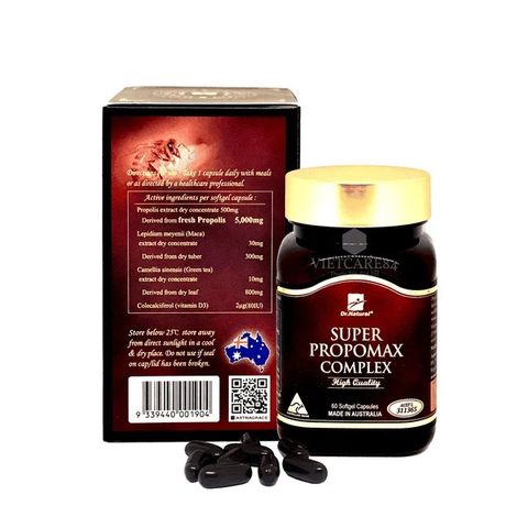 Viên uống keo ong Dr Natural Super Propomax Complex 60 viên - Hỗ trợ tăng cường sức đề kháng, phục hồi sức khỏe với hạt maca và trà xanh