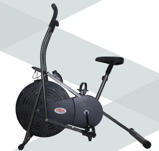 Xe Đạp Tập Thể Dục Tại Nhà Titan K-8203 - Khung Thép Chống Gỉ, Chịu Lực 120kg, Tập Chạy Và Tay, Dụng Cụ Thể Thao Cho Gia Đình