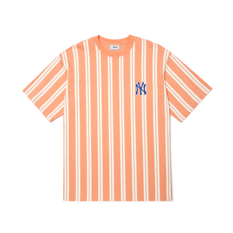 Áo phông MLB Ethnic Stripe Mega Overfit Short Sleeve T-Shirt 3ATS67023-50ORL