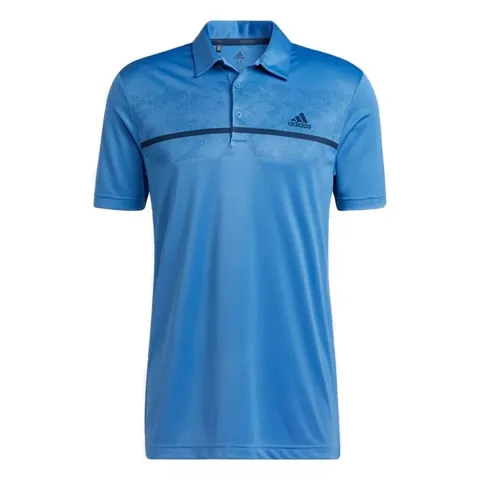 Áo polo nam Adidas họa tiết Primegreen H36253 màu xanh