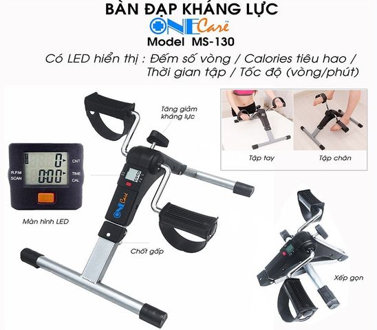 Bàn Đạp Tập Chân Tay Mini Cycle MS-130 - Thiết Bị Hỗ Trợ Phục Hồi Chức Năng và Tập Thể Lực Tại Nhà