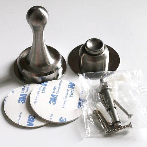 Bộ Chặn Cửa Inox 304 HOBBY Home Decor CC1 - Chất Liệu Bền, Dán Gạch Men, Kèm Keo 3M và Đinh Ốc - Giải Pháp Tiện Lợi Giữ Cửa Cố Định