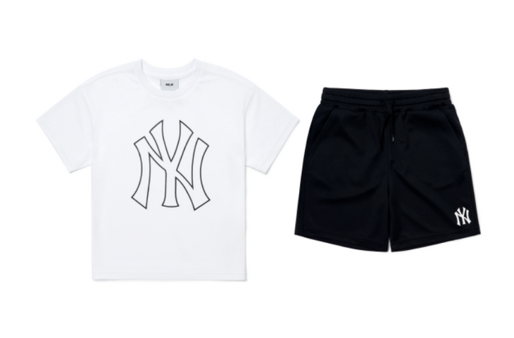 Bộ quần áo cộc cho bé MLB New York Yankees 7AS100323-50BKS