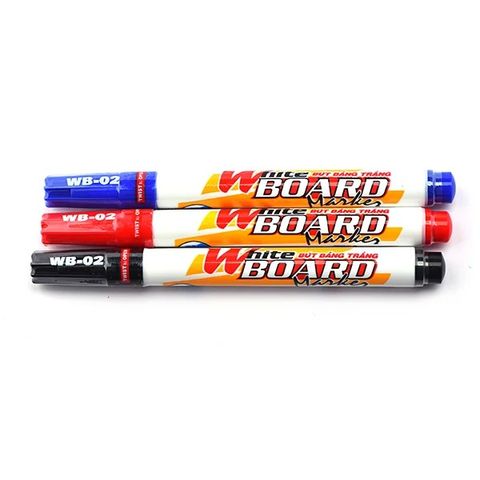 Bút Lông Bảng Thiên Long WB-02 - Viết êm, Dễ Dàng Xóa Sạch, Mực Đậm Chất Lượng Cao - Hộp 10 Chiếc, Đồ Dùng Học Tập Ổn Định