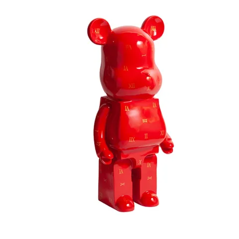 Gấu Bearbrick LV DBCP284 sơn đỏ phủ bóng 80cm