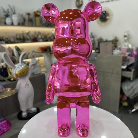 Gấu Bearbrick mạ hồng DBCP291 cao cấp - Đồ trang trí sang trọng, phong cách độc đáo, phù hợp không gian sống hiện đại