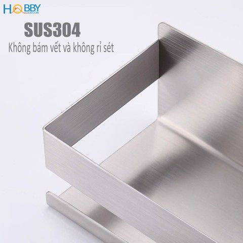 Kệ phòng tắm Inox 304 HOBBY Home Decor KCNX23 - Dán tường gạch men, thiết kế hiện đại, chống gỉ, tiện lợi sử dụng trong nhà tắm