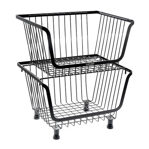 Kệ Rổ Đựng Đồ Nhà Bếp Sơn Tĩnh Điện Nhiều Tầng - Khung Thép Bền, Thiết Kế Khoa Học, Tiện Dụng Cho Bếp và SPA