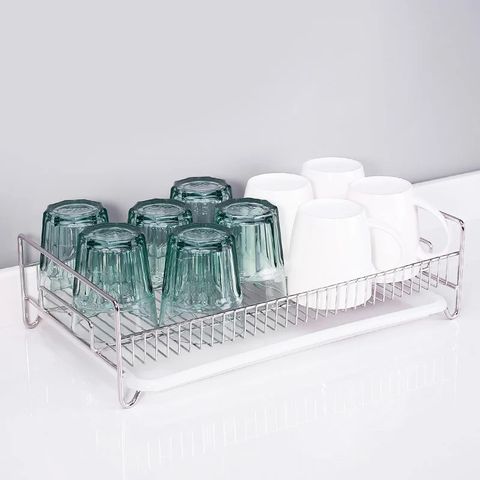 Kệ úp chén ly HOBBY Home Decor KUL41 Inox 304 chống gỉ kèm khay hứng nước - Giải pháp tiết kiệm không gian phòng bếp hiệu quả
