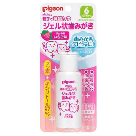 Kem Đánh Răng Pigeon Dạng Gel Hương Vị Dâu, Nho, Xylitol Cho Bé Từ 6 Tháng Tuổi - An Toàn, Tự Nhiên, Dễ Dùng