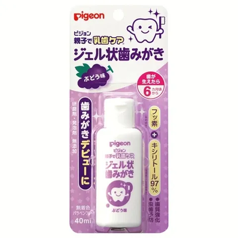 Kem Đánh Răng Pigeon Dạng Gel Hương Vị Dâu, Nho, Xylitol Cho Bé Từ 6 Tháng Tuổi - An Toàn, Tự Nhiên, Dễ Dùng