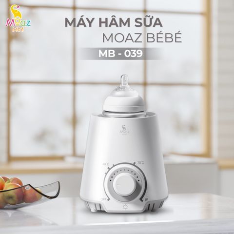 Máy Hâm Sữa Moaz Bébé MB-039 - Thiết Bị Đa Năng Chỉnh Nhiệt Độ, Nhỏ Gọn & Tiện Lợi Cho Mẹ & Bé - Bảo Hành 12 Tháng