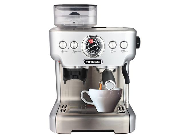 Máy Pha Cà Phê Tự Động Tiross TS6213 - Espresso và Cappuccino 250g, Năng Lượng 2650W, Bọt Sữa Thơm Ngon, Dụng Cụ Gia Đình, Văn Phòng
