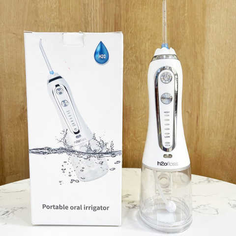 Máy tăm nước cầm tay H2ofloss HF6P phiên bản mới - Thiết bị chăm sóc răng miệng với 5 chế độ áp lực, chống nước IPX7, pin 2500mAh