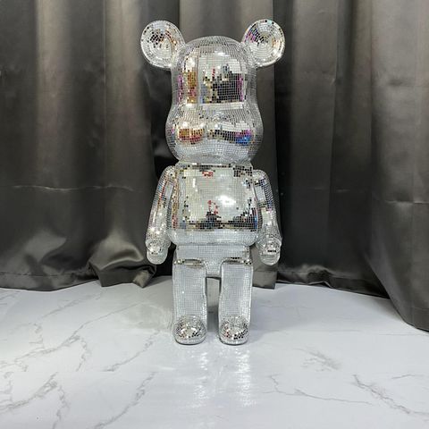 Mô Hình Gấu Bearbrick Bling 80cm DBCP420A Màu Bạc - Đồ Trang Trí Sang Trọng, Quà Tặng Fan Stanley Kubrick