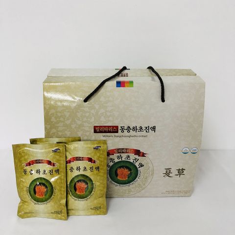 Nước đông trùng hạ thảo Bio Ginseng 80ml - Hỗ trợ miễn dịch, bồi bổ sức khỏe, chiết xuất đông trùng hạ thảo Hàn Quốc, 30 gói/hộp