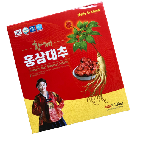 Nước Hồng Sâm Táo Đỏ Daehan - Giải Pháp Bồi Bổ Sức Khỏe Từ Hồng Sâm Hàn Quốc - Hộp 6 Gói 70ml
