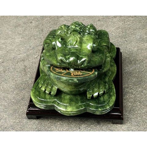 Tượng Thiềm Thừ Phong Thủy Đá Serpentine - Cóc Tài Lộc Mang Điềm Lành và Bình An - Trang Trí Nhà Cửa Hợp Mệnh Hỏa, Mộc, Thủy, Kim