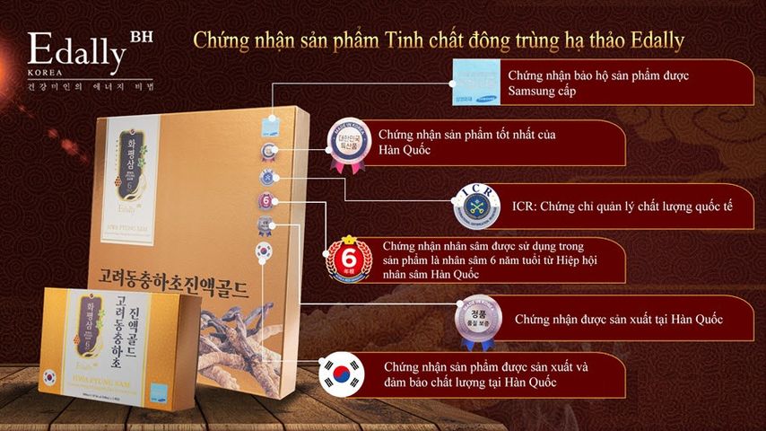 Tinh Chất Đông Trùng Hạ Thảo Edally Hwa Pyung Sam 60ml - Bổ Thận, Tốt Gan, Cải Thiện Sức Khỏe, Giúp Đẹp Da và Tóc