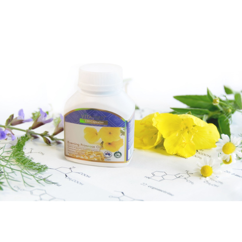 Tinh Dầu Hoa Anh Thảo Vitatree Evening Primrose 100 Viên - Hỗ Trợ Cân Bằng Nội Tiết Tố Nữ, Giảm Khó Chịu Kỳ Đèn Đỏ, Cải Thiện Sức Khỏe Da