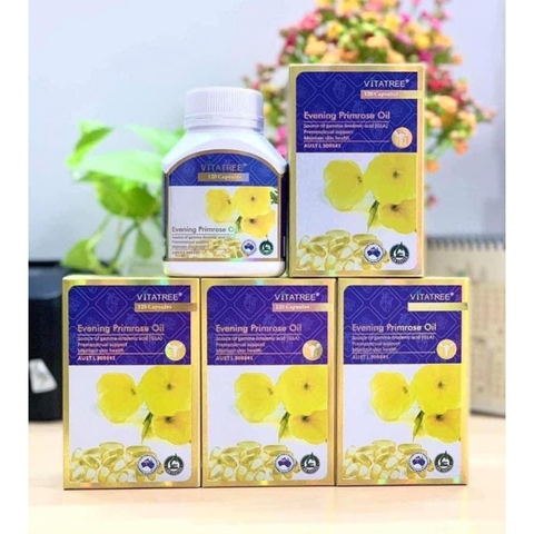 Tinh Dầu Hoa Anh Thảo Vitatree Evening Primrose 100 Viên - Hỗ Trợ Cân Bằng Nội Tiết Tố Nữ, Giảm Khó Chịu Kỳ Đèn Đỏ, Cải Thiện Sức Khỏe Da