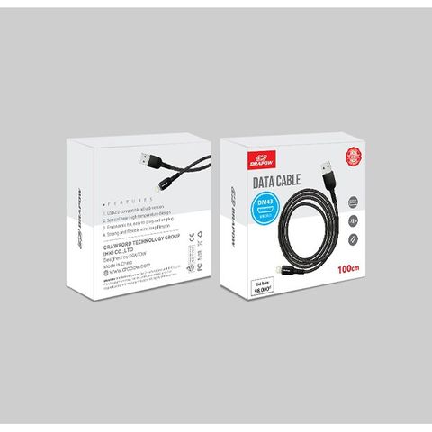 Cáp Dây Dù Chân Micro Drapow DM43 Dài 1m - Tương Thích Tất Cả Thiết Bị Micro, Phụ Kiện Điện Thoại Chất Lượng Cao