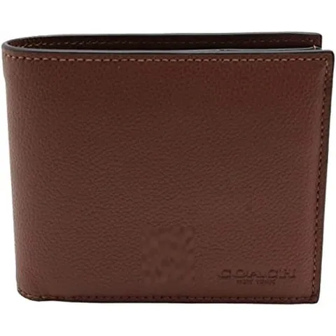 Ví nam Coach Dark Brown Compact Id Wallet 74896 CWH