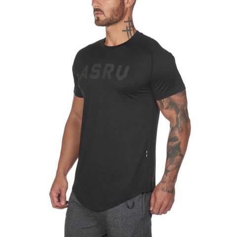 Áo Tập Gym Nam ASRV Ngắn Tay - Chất Liệu Thun Polyester Thoáng Khí, Ôm Body, Phù Hợp Tập Luyện Mọi Lực Lượng, Kiểu Dáng Thể Thao