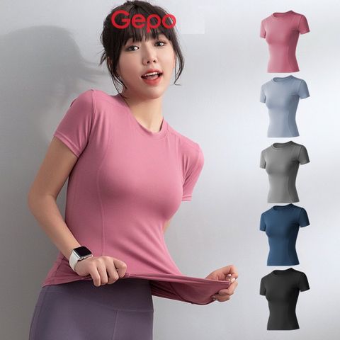 Áo thun cộc tay tập gym yoga nữ GEPO GP201 - Vải co giản, thấm hút mồ hôi, phong cách năng động, phù hợp cho tập luyện và sinh hoạt hàng ngày