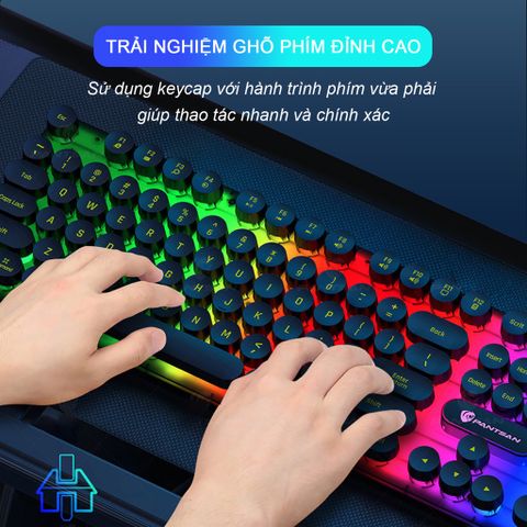 Bàn Phím Gaming Giả Cơ Sidotech SP100 Kèm Chuột - Thiết Kế Đẹp, Chức Năng Đầy Đủ, Qwerty Tiếng Anh