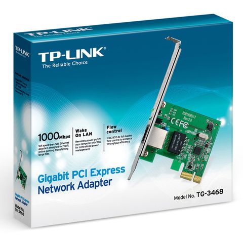 Bộ Chuyển Đổi Mạng TP-Link TG-3468 PCI Express - Ethernet Gigabit 10/100/1000Mbps, Tương Thích Cao, Tốc Độ Internet Nhanh Chóng