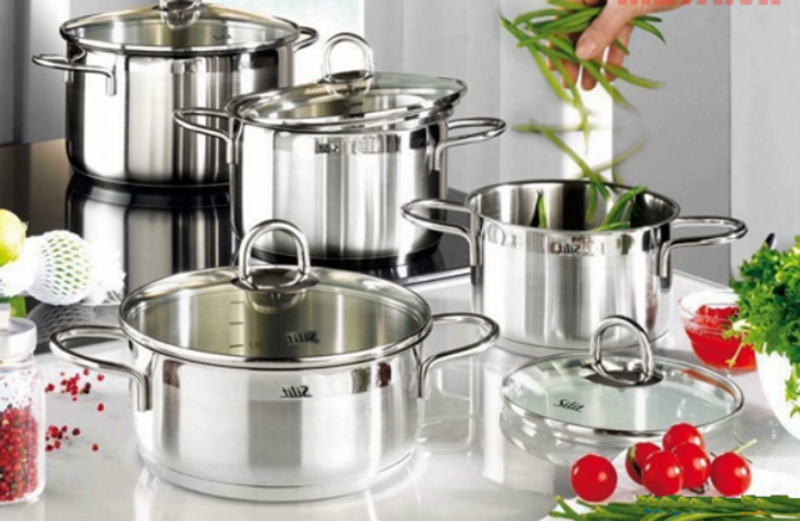 Bộ Nồi Bếp Từ Silit Toskana 5 Món Cao Cấp Đức - Inox 304 Sáng Bóng, Chất Lượng Châu Âu, Dùng Được Cho Tất Cả Các Loại Bếp