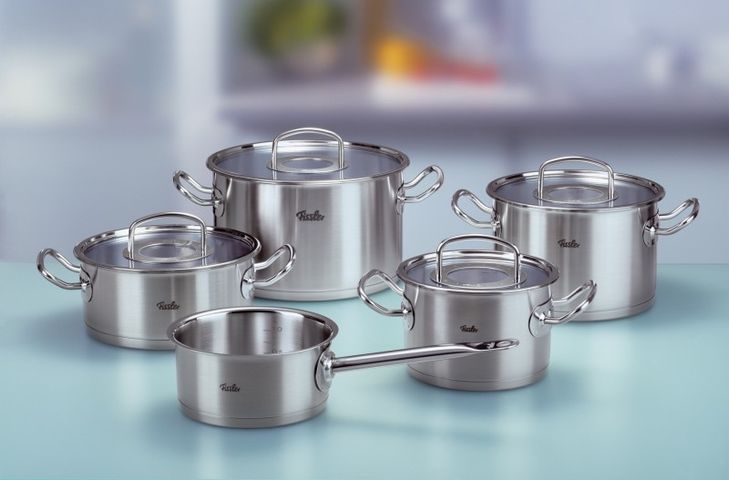 Bộ Nồi Inox Cao Cấp Fissler Original Profi Collection 5 Món - Thiết Kế Bền Đẹp, Dùng Cho Mọi Loại Bếp, Hiệu Suất Nấu Nướng Tối Ưu